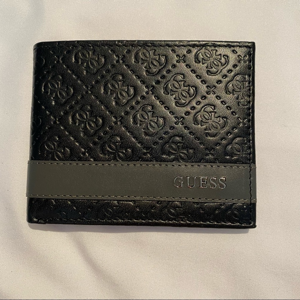 Guess leather mens wallet *free gift with purchase